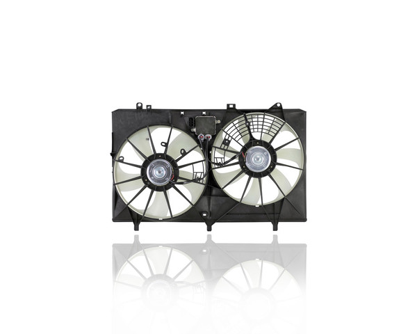 Dual Radiator and Condenser Fan Assembly - Compatible/Replacement for '13-15 Lexus RX350 6Cy/3.5L Without Tow Package - With Fan Control Module - 1636323050