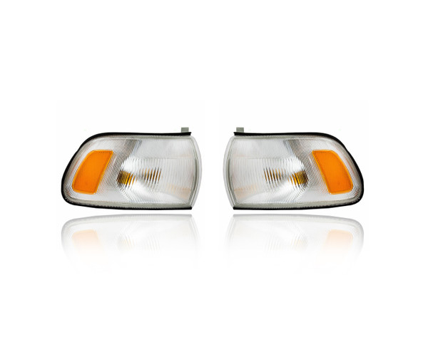 Cornering Light Assembly For 91-97 Toyota Previa Van - Both Pair, Left Driver Right Passenger - 8151095D00, 8152095D00