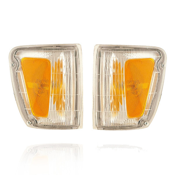 Cornering Light Assembly For 93-98 Toyota T100 Pickup Corner Lamp - Pair, Left Driver + Right Passenger Set - 8161034010, 8162034010