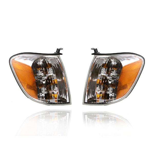 Cornering Light Assembly For 05-06 Toyota Tundra-Double Cab, 05-07 Sequoia Signal Lamp - Pair, Left Driver + Right Passenger Set - CAPA - 815100C030, 815200C030