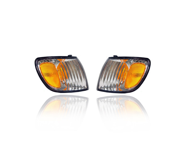 Cornering Light Assembly For 01-03 Toyota Sienna Van - Both Pair, Left Driver Right Passenger - 8151008020, 8152008020