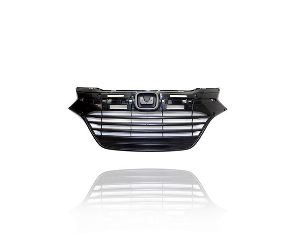 Grille For 71121T7WA00 16-18 Honda HR-V - Front, Matte Black, With Emblem Provision