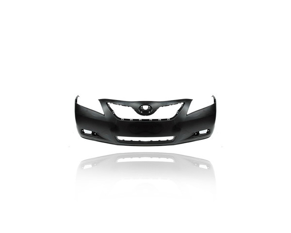 Bumper Cover - Compatible/Replacement for '07-09 Toyota Camry/Hybrid CE/LE/XLE (USA-Built) - Front, Black Without Spoiler Hole, 5211906919