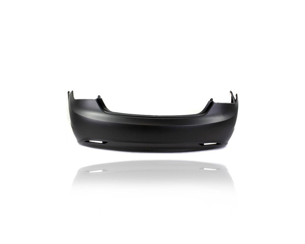 Bumper Cover - Compatible/Replacement for '11-13 Hyundai Sonata GLS - Rear, Primed With Single Exhaust, 866103Q000 CAPA