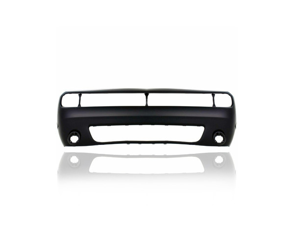 Bumper Cover - Compatible/Replacement for '15-23 Dodge Challenger SXT/GT/RT/RTP/RTS/RTSP/TA/392/SRT - Front, Primed Without SideFlare Hole, 68258730AB CAPA