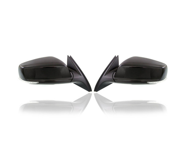 Door Mirror Compatible/Replacement for '13-15 Chevrolet Malibu, 16-16 Limited LT/LTZ Heated With Signal Lamp, Without Blind Spot/Memory Unpainted Pair Left Driver Right Passenger Set 22860543 22860542