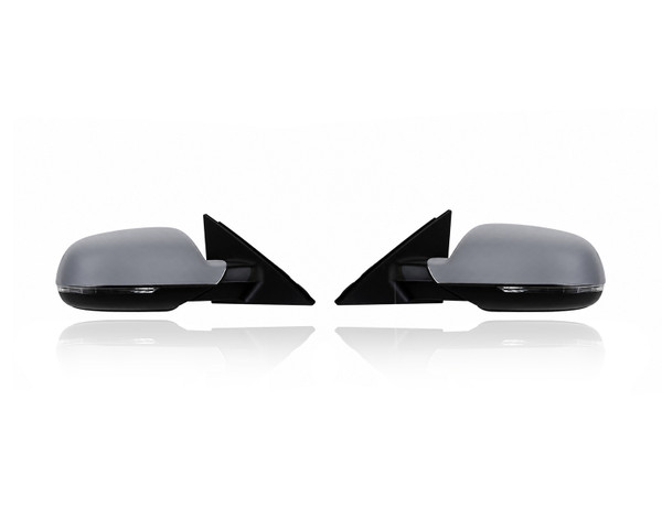 Door Mirror - Compatible/Replacement for '10-16 Audi A4/Avant/S4 - Without Memory/Auto-Dim, Unpainted - Pair, Left Driver + Right Passenger Set - 8K1857410AG01C, 8K1857409AG01C