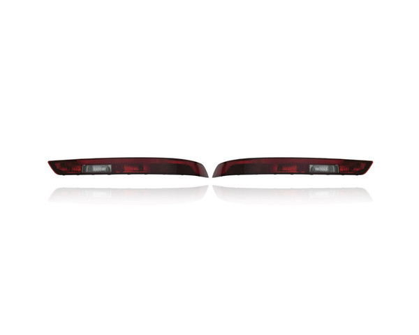 Tail Light Assembly - Compatible/Replacement for '21-24 Audi Q5/Q5e/SQ5/Sportback - On Bumper, Halogen - Pair, Left Driver + Right Passenger Set - 80A945070E, 80A945069C