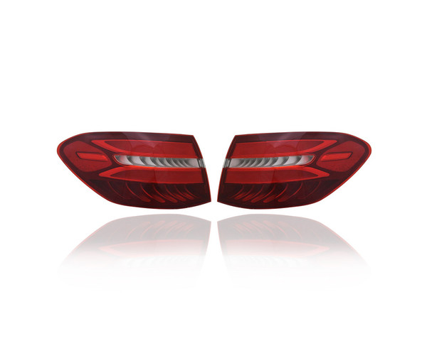 Tail Light Assembly - Compatible/Replacement for '16-19 Mercedes-Benz GLC300/350E/43/63 SUV - LED, On Body Quarter Panel - Pair, Left Driver + Right Passenger Set - 2539061200, 253906110064 CAPA