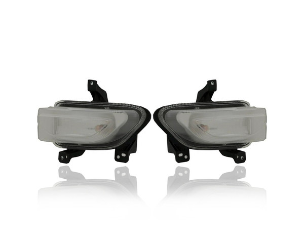 Turn Signal Light Assembly - Compatible/Replacement for '20-23 Jeep Renegade Trailhawk - Parking Front Signal, LED - Pair, Left Driver + Right Passenger Set - 68576779AA, 68576892AA