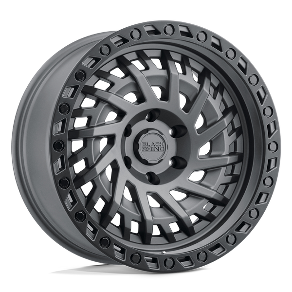 Shredder - Flow Formed Aluminum, Matte Gunmetal With Black Ring, 17X9, 5X5.0, -18mm, 195338013201