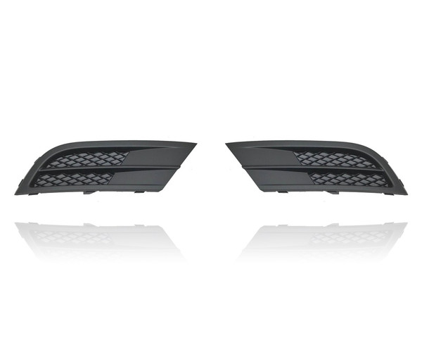 Fog Light Cover For 5C6853666G9B9, 5C6853665H9B9 15-17 VW Volkswagen Jetta Sedan, 15-16 Jetta-Hybrid - Outer Cover, Without Foglamp (Pair, Left Driver + Right Passenger Set)