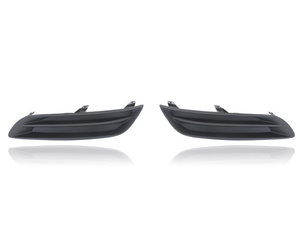 Fog Light Cover For 622563SH0B, 622573SH0B 13-15 Nissan Sentra - Matte-Black, Without Foglamp Type, Pair Left Driver + Right Passenger Set