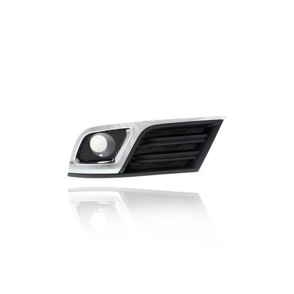 Fog Light Cover For 13-17 Chevrolet Traverse-LT - Matte-Black, With Chrome Moulding - Left Hand / Driver - 20988619