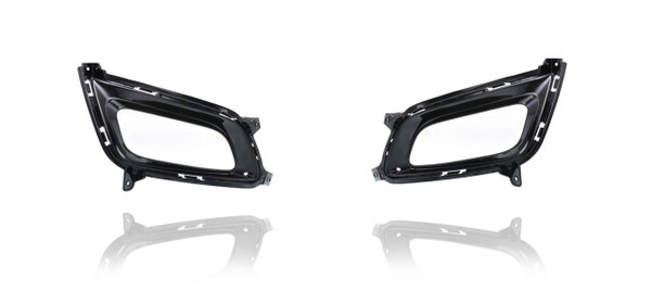 Fog Light Cover For 14-15 Kia Optima-USA-Build, Primed, Black - Pair, Left Driver + Right Passenger Set - 865524C500, 865514C500