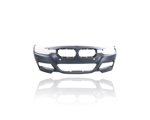 Bumper Cover - Compatible/Replacement for '13-19 BMW 3-Series M-Sport - Front, Primed With 6x Sensor/Camera Hole, Without Headlight Washer Hole - 51118067955