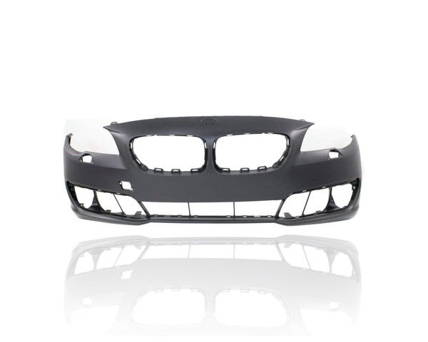 Bumper Cover - Compatible/Replacement for '14-16 BMW 528i/535d/535i/550i/Hybrid Base - Front, Primed Without Sensor/Camera Hole - 51117332679 CAPA