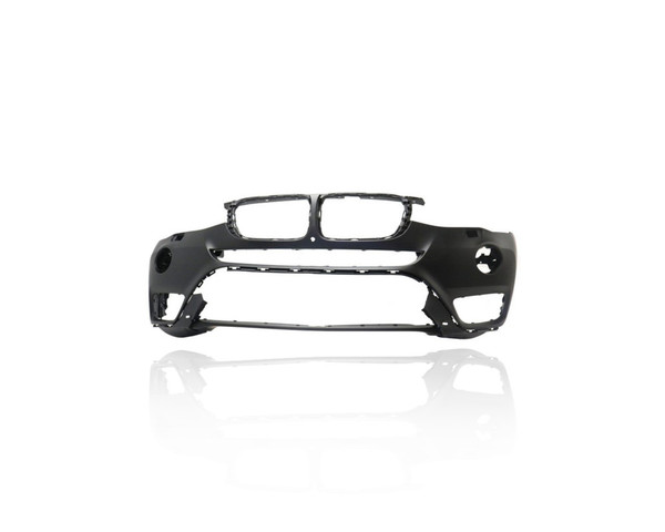 Bumper Cover - Compatible/Replacement for '15-17 BMW X3 Base - Front, Primed Without Sensor/Fog Lamp Bracket/Camera Hole - 51117389897