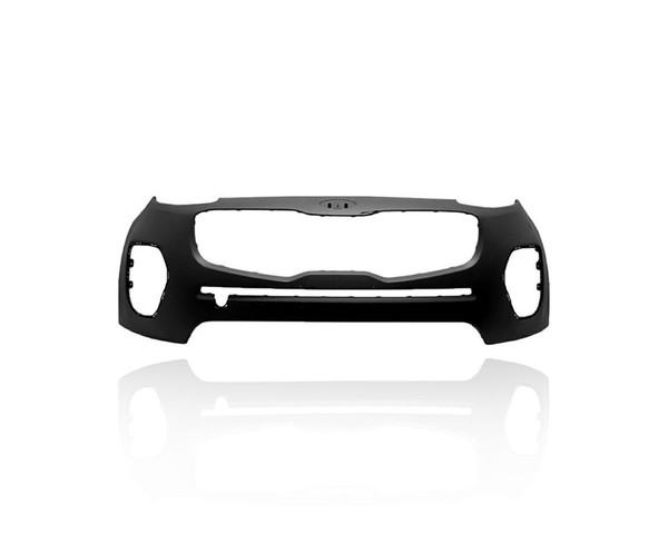 Bumper Cover - Compatible/Replacement for '17-19 Kia Sportage FWD LX/EX - Front, Primed Without Sensor Hole - 86510D9000