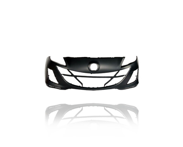Bumper Cover - Compatible/Replacement for '10-11 Mazda Mazda3 Sedan I/2.0L - Front, Primed Without Fog Lamp Hole - BCW850031JBB CAPA