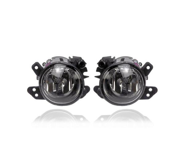 Fog Light Assembly For 06-15 Mercedes-Benz C/CL/CLS/E/GL/GLK/M/S-Class, 10-15 Fortwo (Exclude C63) - Halogen Without Driving Lamp - Pair, Left Driver + Right Passenger Set - 2518200856, 2518200756