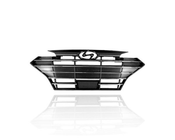 Grille - Compatible/Replacement for '19-20 Hyundai Elantra Sedan Limited - Main Chrome Frame, Black Insert With Cruise Sensor Slot - 86350F3520