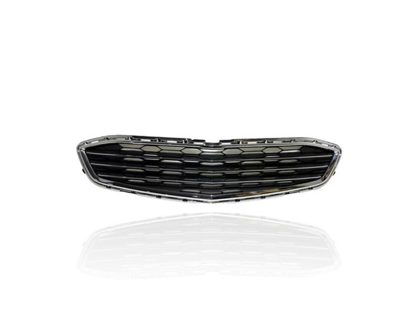 Grille - Compatible/Replacement for '16-18 Chevrolet Malibu/Hybrid - Front Lower, Chrome Black - 84159846