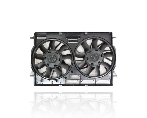 Dual Radiator and Condenser Fan Assembly Compatible/Replacement for '17-23 Audi A8L/Q7/Q8/RS6/RS7/S6/S7 2.0/2.9/3.0/3.0S/4.0T With Tow-Package, Brushless Motor, 8W0121207C