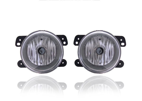 Fog Light Assembly For 4805856AB, 92102B0700 06-10 Chrysler PT Cruiser, 05-07 Dodge Magnum, 05-09 300 - Pair, Left Driver + Right Passenger Set