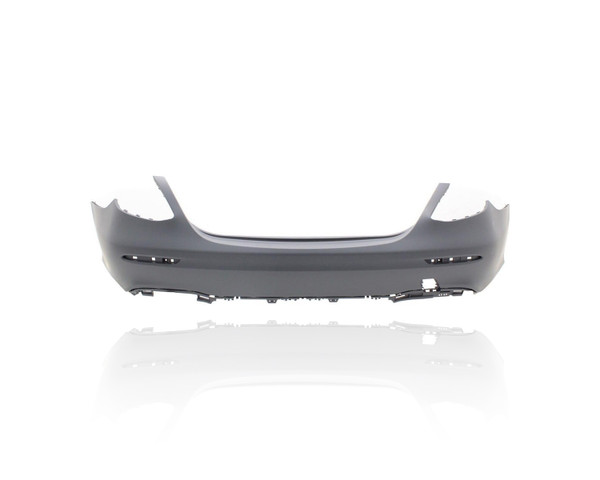Bumper Cover - Compatible/Replacement for '17-20 Mercedes-Benz E300/350/400/450/43 Sedan AMG - Rear, Primed Without Sensor/Side Trim Hole, 21388506019999, CAPA