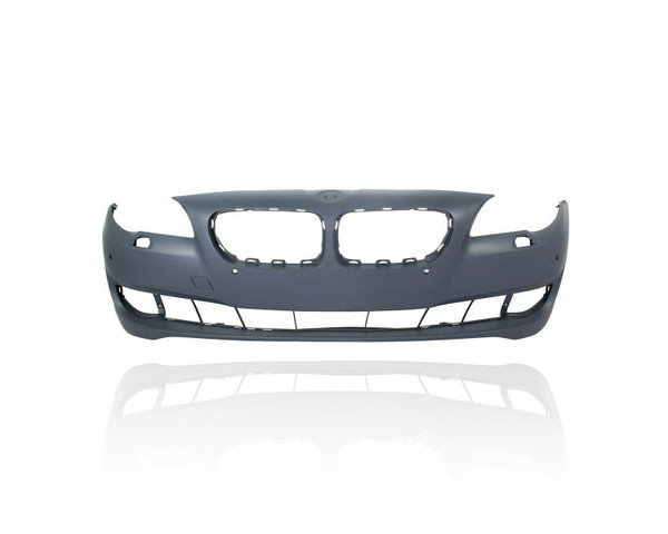 Bumper Cover - Compatible/Replacement for '11-13 BMW 528i/535i/550i/Hybrid5 Base - Front, Primed With Sensor/Camera Hole, 51117285965, CAPA