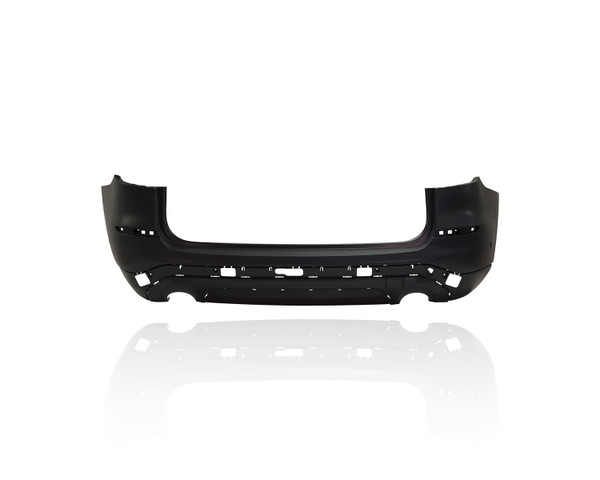 Bumper Cover - Compatible/Replacement for '18-21 BMW X3 Base - Rear, Primed With Sensor Hole, Without Chrome Trim/Tow Hitch Hole, 51127488222, CAPA