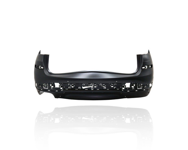 Bumper Cover - Compatible/Replacement for '15-17 BMW X3 Base - Rear Primed With Sensor/Lower Silver Trim Hole, 51127392991, CAPA