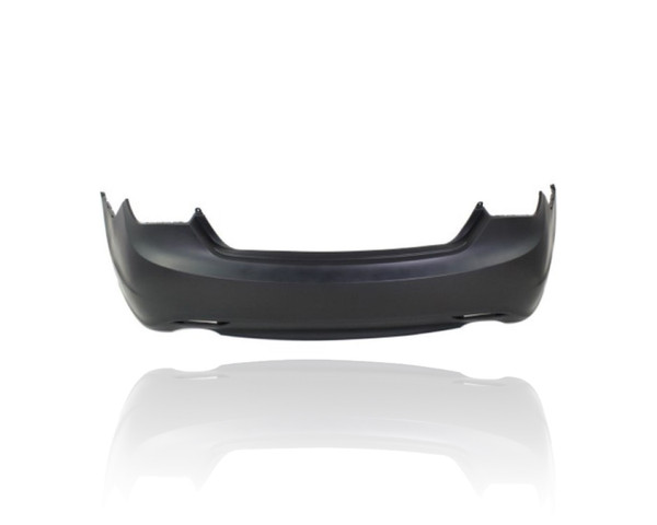 Bumper Cover - Compatible/Replacement for '11-13 Hyundai Sonata SE/Limited 2.0T - Rear, Primed With Exhaust Hole, 866103Q100, CAPA