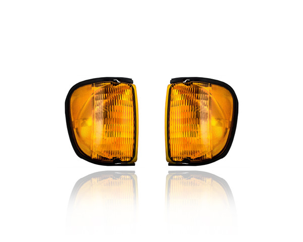Parking - Side Marker Light For 3C2Z13200AA, 3C2Z13201AA 03-07 Ford Econoline Van - Pair, Left Driver + Right Passenger Set