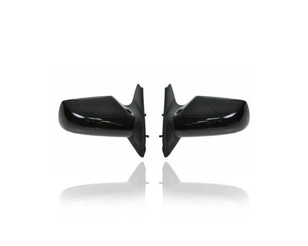 Door Mirror For 96301JB10E; 96302JB10E 08-13 Nissan Altima-Coupe 2.5L - Pair, Both Left Hand Driver + Right Hand Passenger Set, Power, Without Signal Lamp, Smooth Black