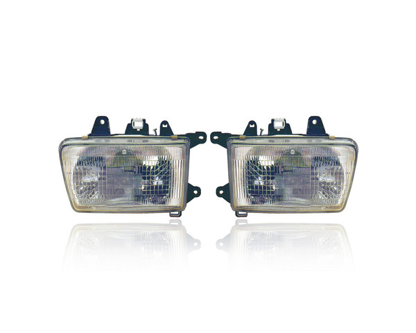 Headlight Assembly - Compatible/Replacement for '90-95 Toyota 4Runner - Composite With Detachable Bulb - Pair, Left Driver + Right Passenger Set - 8111035100, 8115035100