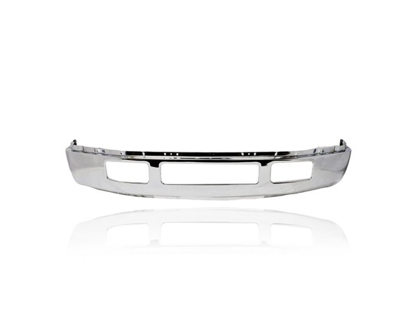 Bumper Face Bar - Compatible/Replacement for '05-07 Ford F-250/F350 Super Duty, 05-05 Excursion - Front Chrome Without Side Flare Hole, 5C3Z17757BA