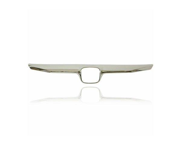 Grille Molding - Compatible/Replacement for '09-11 Honda Civic/Hybrid Sedan DX/LX/LXS/EX/EXL - Main Emblem Trim, Chrome, 71122SNAA50, CAPA