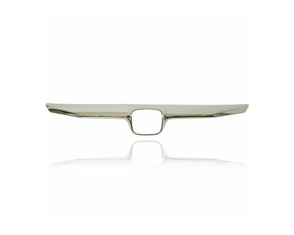 Grille Molding - Compatible/Replacement for '09-11 Honda Civic/Hybrid Sedan DX/LX/LXS/EX/EXL - Main Emblem Trim, Chrome, 71122SNAA50