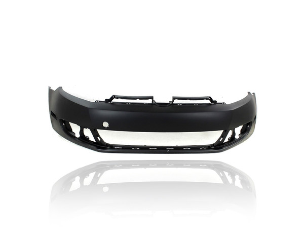 Bumper Cover - Compatible/Replacement for '10-14 Volkswagen Golf - Front Primed Without Sensor/Washer Hole, 5K0807217CGGRU, CAPA