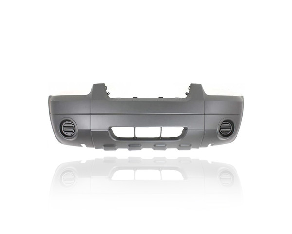 Bumper Cover - Compatible/Replacement for '05-07 Ford Escape XLS - Front Textured Without Fog Lamp/Side Flare Hole, 5L8Z17D957AAA, CAPA