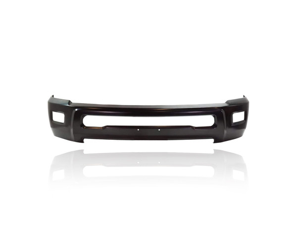 Bumper Face Bar - Compatible/Replacement for '10-18 Dodge/RAM 2500/3500 - Front Black With Fog Lamp Hole, Without Sensor Hole, 1MQ02TZZAB