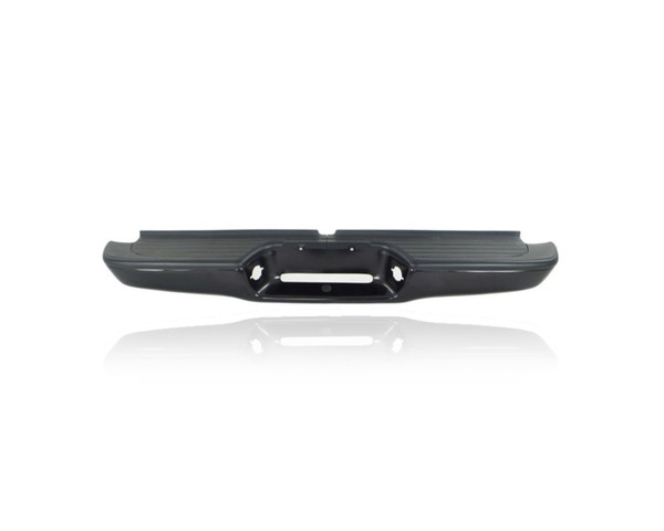 Bumper Face Bar - Compatible/Replacement for '95-04 Toyota Tacoma - Rear, Black With Step Pad, Without Bracket, 002283598201