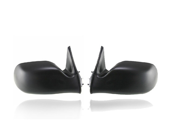 Door Mirror For 8791004080; 8794004090 01-04 Toyota Tacoma 2WD (Without PreRunner/S-Runner) - Pair, Both Left Hand Driver + Right Hand Passenger Set, Black, Manual