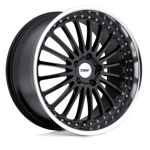 Silverstone - Cast Aluminum, Gloss Black With Mirror Cut Lip, 19X8, 5X4.5, 40mm, 195338138300