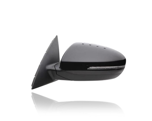 Door Mirror For 876104C010 12-13 Kia Optima USA-Build - Left Hand Driver, Power, Heat, Paint-to-Match (Unpainted), With Signal Lamp, Manual Folding