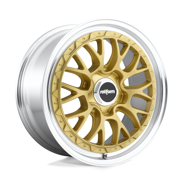 R156 LSR - 19in, Cast Aluminum, Matte Gold Machined, 19X8.5, 5X112, 35mm, 194933087372, 194933087372