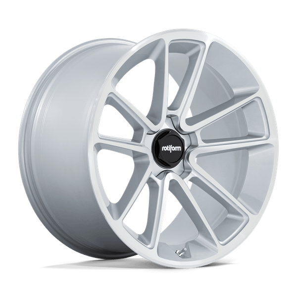R192 BTL - 22in, Flow Formed Aluminum, Gloss Silver W/ Machined Face, 22X12, 5X112, 35mm, 194933210053, 194933210053