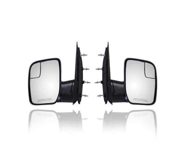 Door Mirror For AC2Z17682BA; AC2Z17683BA 10-14 Ford Econoline - Manual, Pair, Both Left Hand Driver + Right Hand Passenger Set, Sail Type